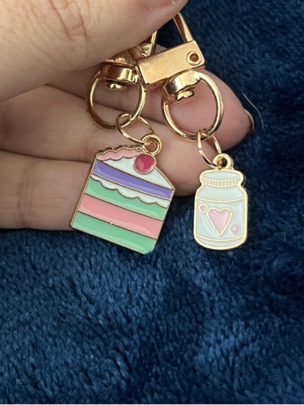 Adorable handmade keychains set of two